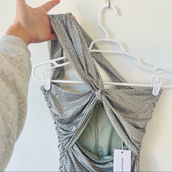 NWT Lovers and Friends Maysen Mini Dress In Sage Dot Size: XS - Picture 9 of 13